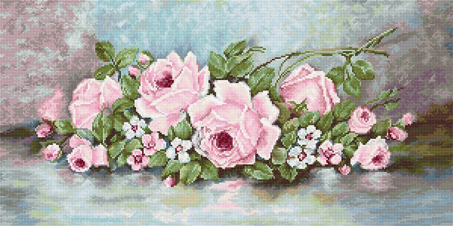 Набор для вышивания LUCA-S Розы 30х15 см, арт.G584 #1