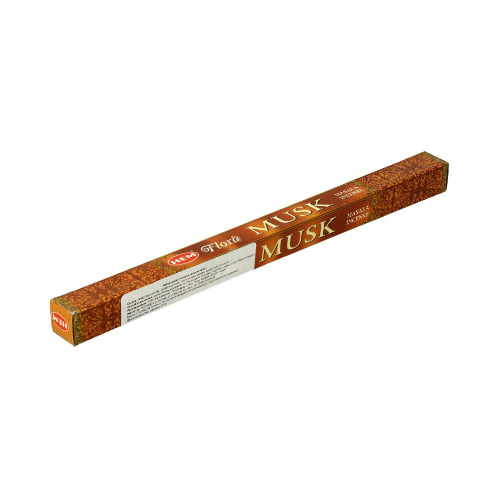 Hem Flora Masala Incense Sticks MUSK (Масала благовония МУСКУС, Хем), уп. 8 палочек  #1