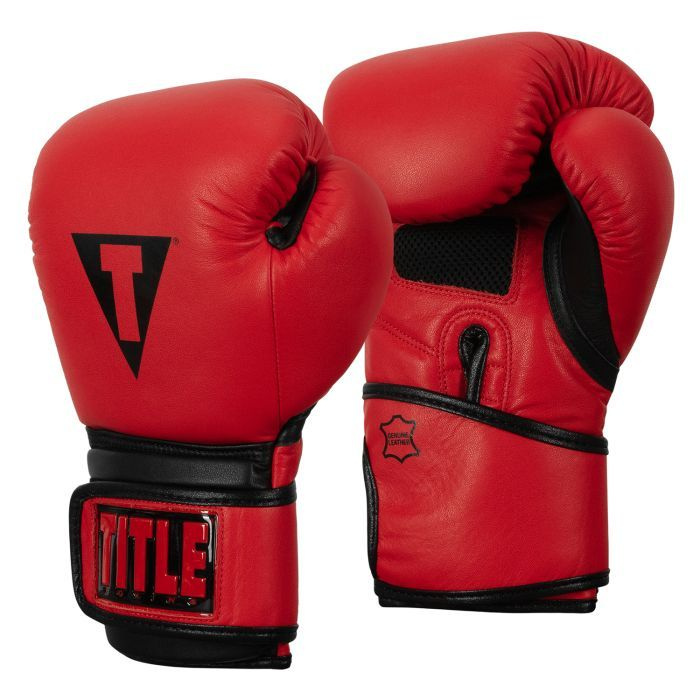 Перчатки боксерские TITLE BOXING Dauntless Training Gloves, 14 унций, красные  #1