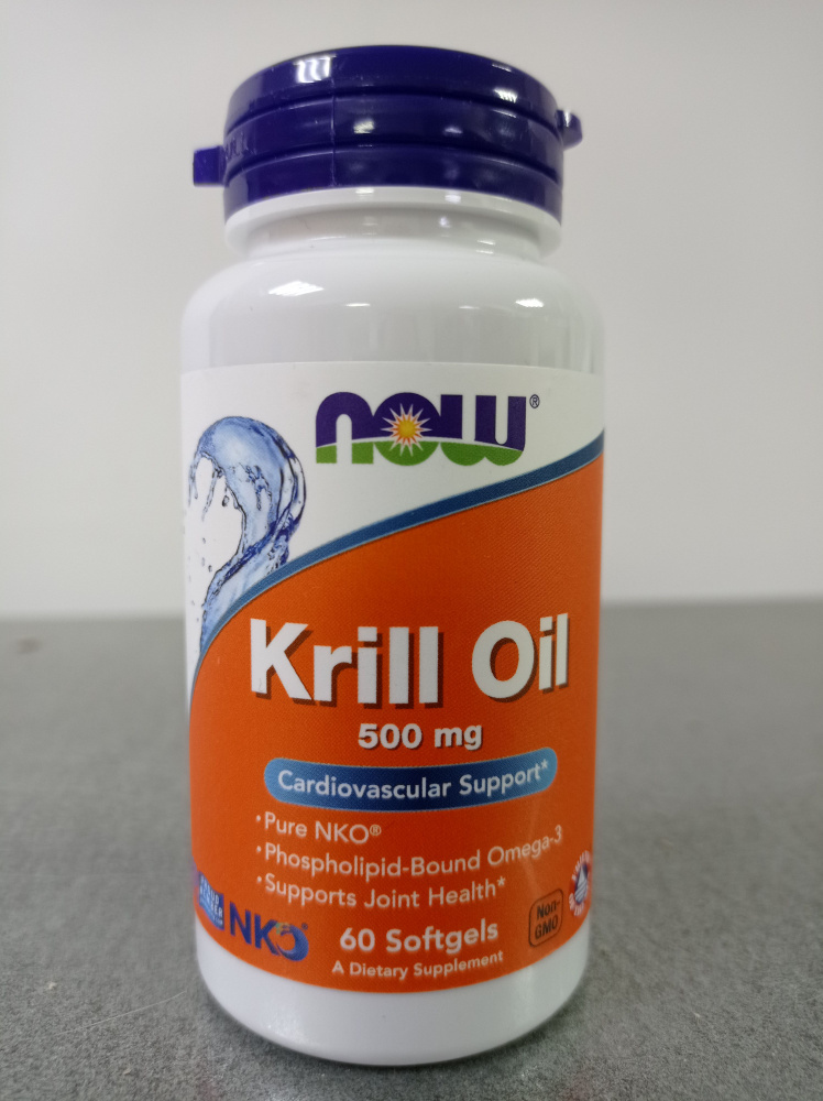 Now Foods Krill Oil, Масло Криля Арктического 500 мг - 60 желатиновых капсул  #1