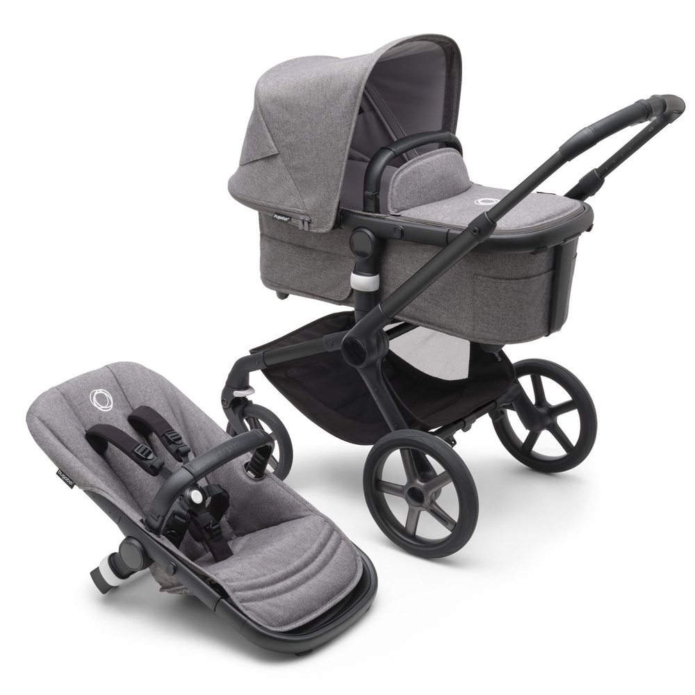 Коляска-трансформер Bugaboo Fox 5 Black/ Grey melange/ Grey melange #1