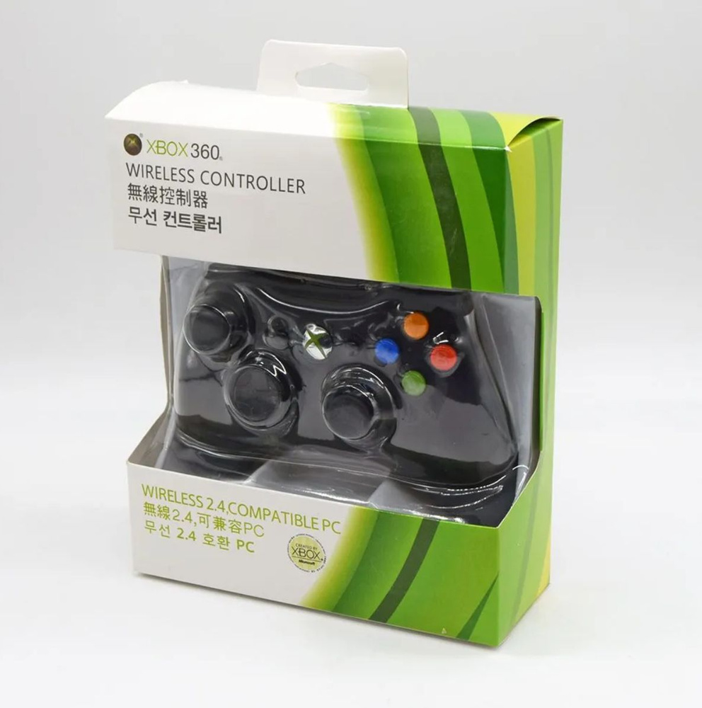 Джойстик Беспроводной Xbox 360 и ПК, Bluetooth, Wi-Fi, черный матовый  #1