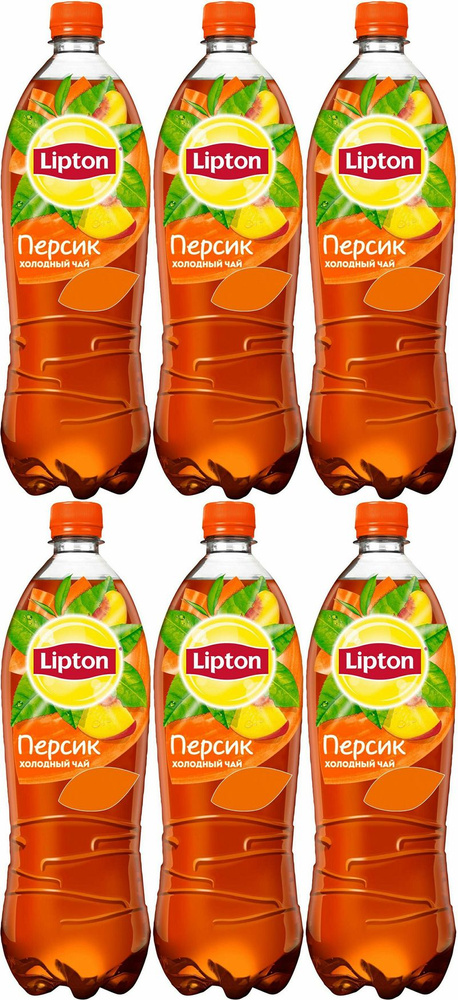 Холодный чай Lipton персик, комплект: 6 бутылок по 1 л #1