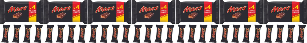 Батончик Mars шоколадный с нугой и карамелью, комплект: 7 упаковок по 200 г  #1