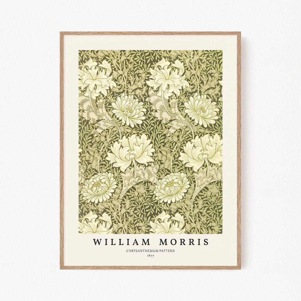 Постер для интерьера "William Morris - Chrysanthemum Pattern / Уильям Моррис", 30х40 см  #1