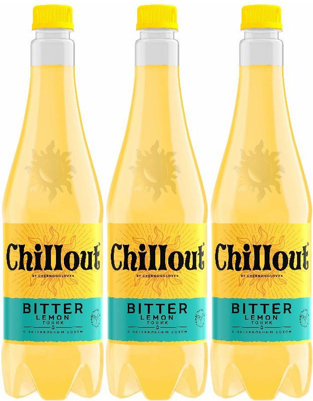 Газированный напиток Chillout Bitter Lemon 0,9 л, комплект: 3 упаковки по 900 мл  #1