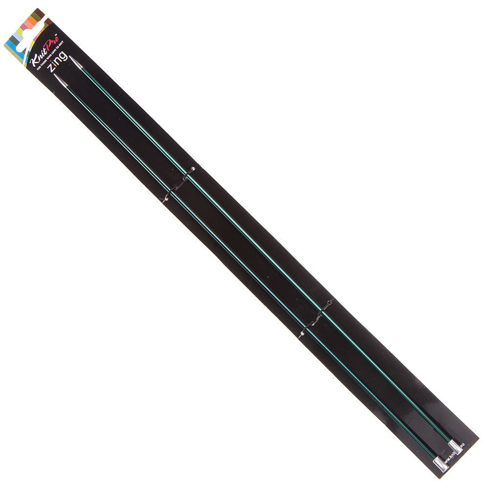 47325 Спицы вязальные прямые легкие 3.0 мм х 40 см Zing KnitPro #1