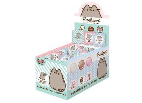 SWEET POPS PUSHEEN круглая карамель на палочке, блок 100 шт по 10г #1