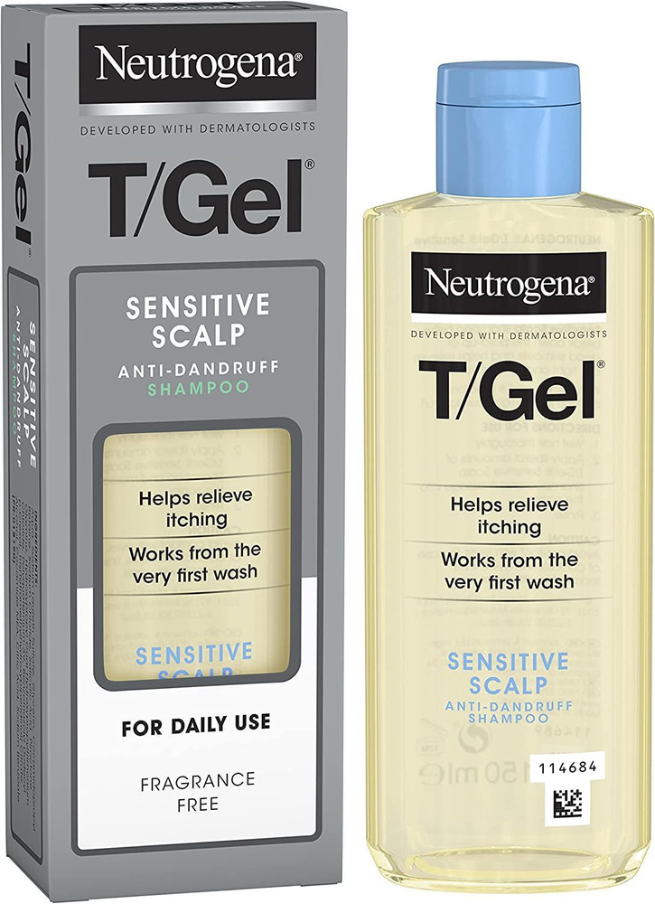 Neutrogena T/Gel Шампунь против перхоти для чувствительной кожи головы, против зуда, 150 мл  #1