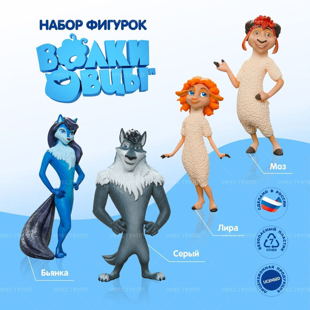 Набор игрушек PROSTO toys фигурки персонажей мультфильма Волки и овцы  малышам - купить с доставкой по выгодным ценам в интернет-магазине OZON  (931579113)