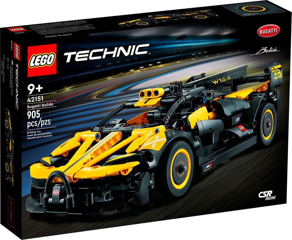 Конструктор LEGO Technic Автомобиль Bolide, 905 деталей, 9+, 42151