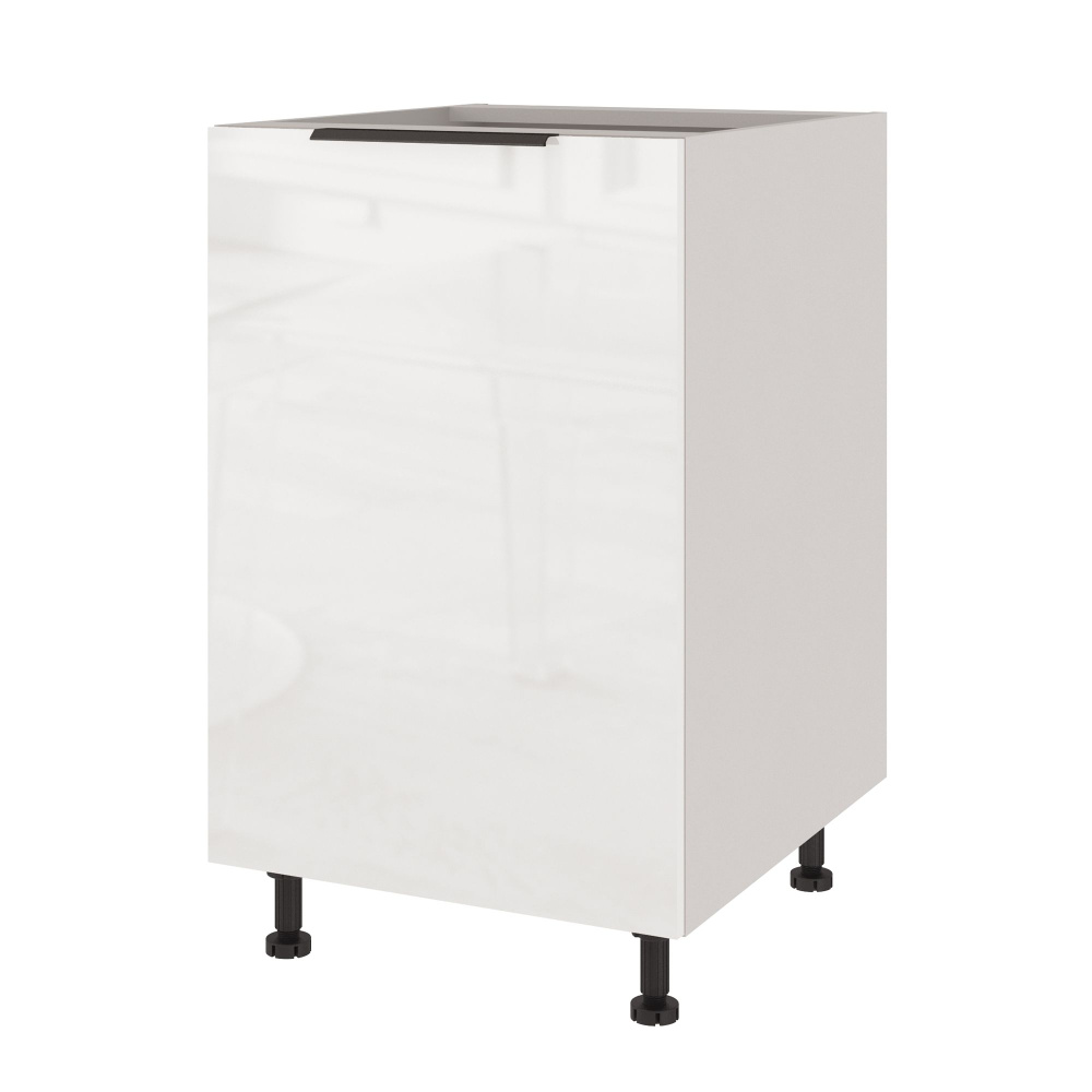 Кухонный модуль напольный LeoLana COLOR, Белый глянец/Белый, 50х57,6х82 см, 1шт.  #1
