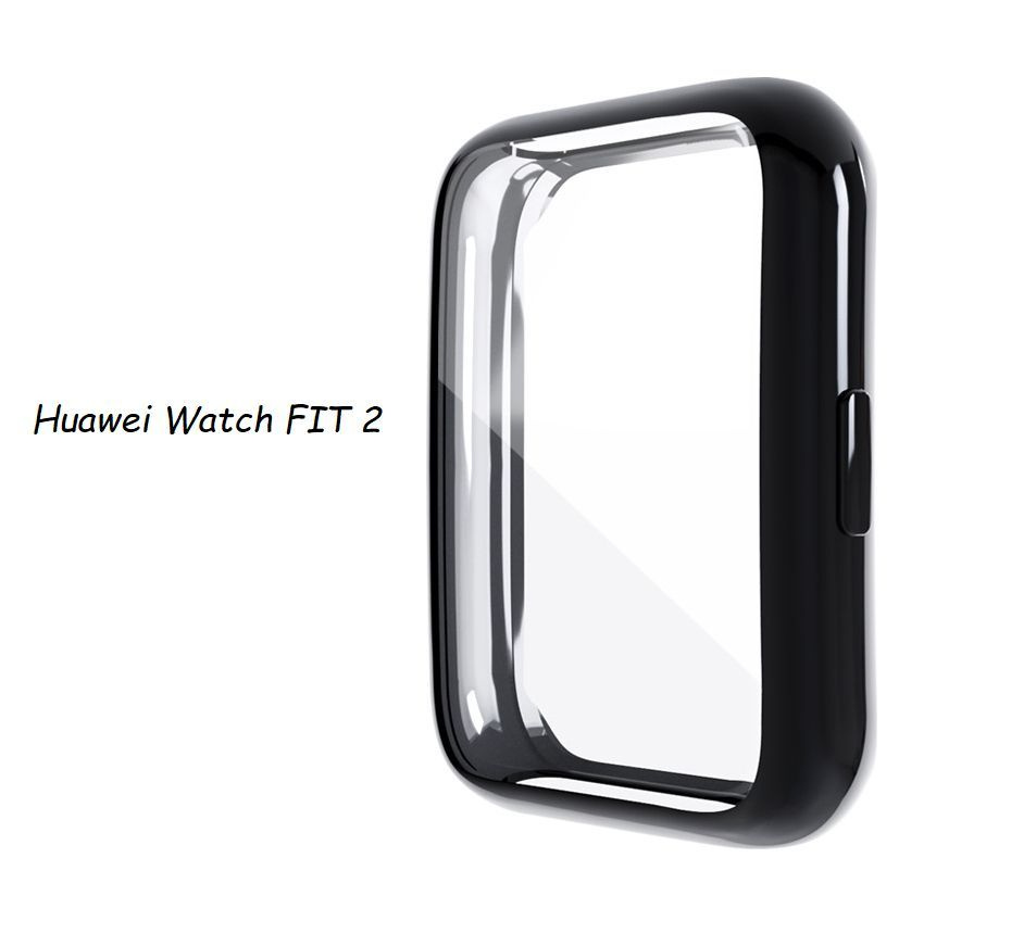 Силиконовый защитный чехол-бампер Garmoni Galvan для умных смарт-часов Huawei Watch Fit 2 защищает экран, #1