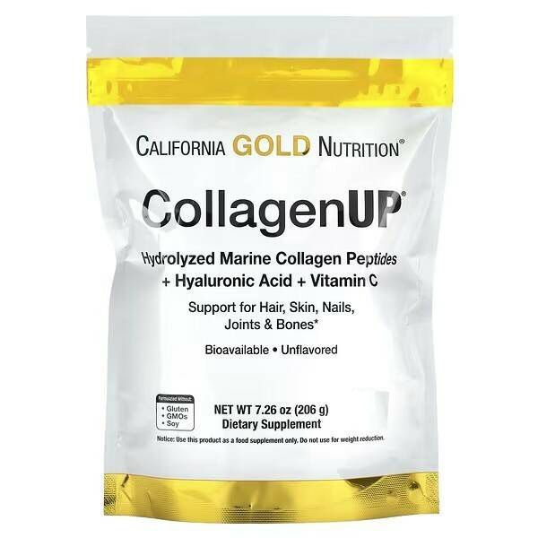 CollagenUP California Gold Nutrition, Морской гидролизованный коллаген, гиалуроновая кислота и витамин #1