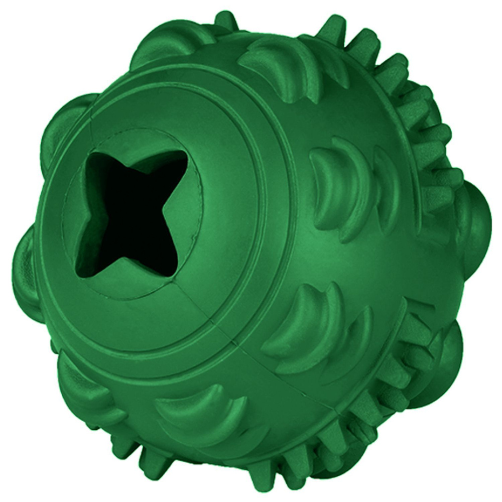Игрушка Mr.Kranch для собак Мяч 8 см зеленый с ароматом курицы  #1