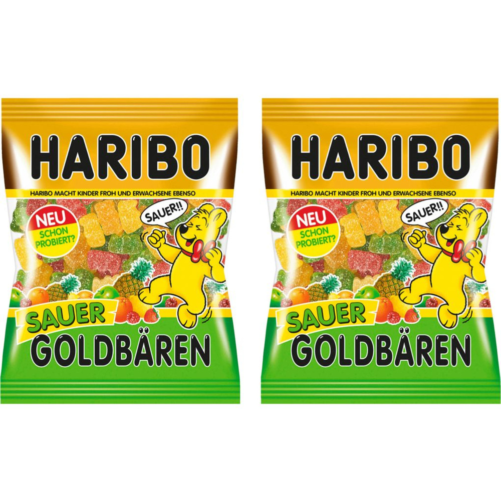 Мармелад Haribo Goldbaren Saure (медвежата кислые) 175г 2шт (Германия)  #1