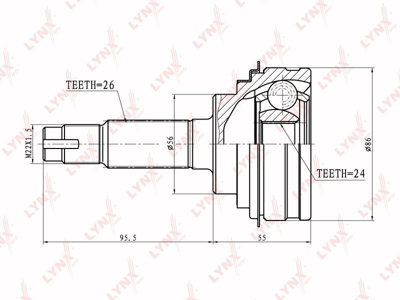 ШРУС наружный для TOYOTA / CO7508 #1