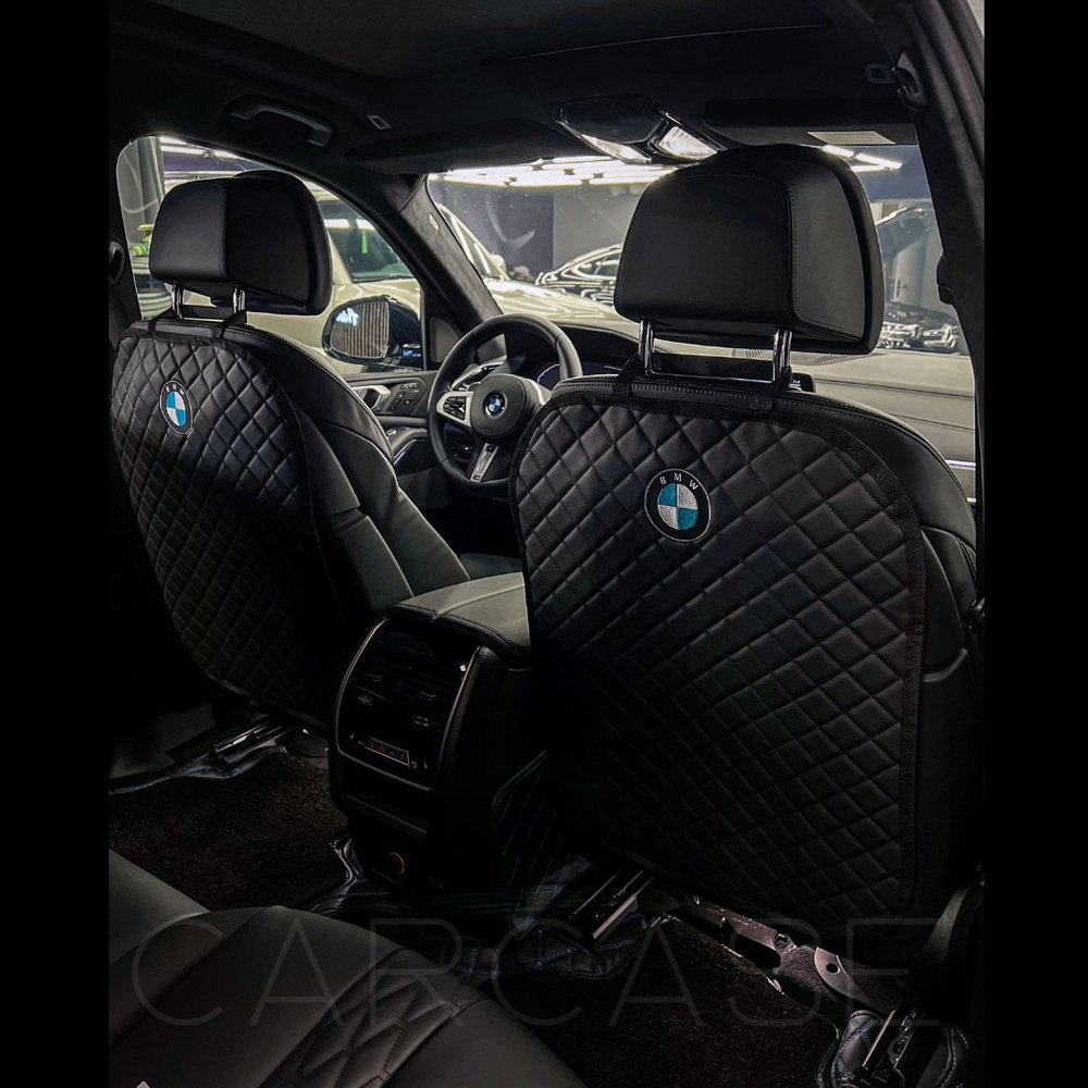 Чехлы для автомобильных сидений универсальные из экокожи для BMW , Защитная накидка на спинку переднего #1