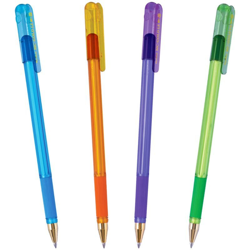 Ручка шариковая MunHwa MC Gold LE для школы и офиса, цвет чернил синий, грип, корпус ассорти, 12 шт  #1