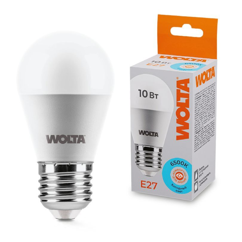 Светодиодная лампа WOLTA 10Вт, 825лм, 6500К, Е27 (10 шт) #1