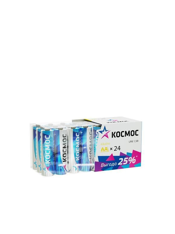 Элемент питания алкалиновый AA/LR6 пласт. бокс (уп.24шт) КОСМОС KOCLR6_24BOX  #1