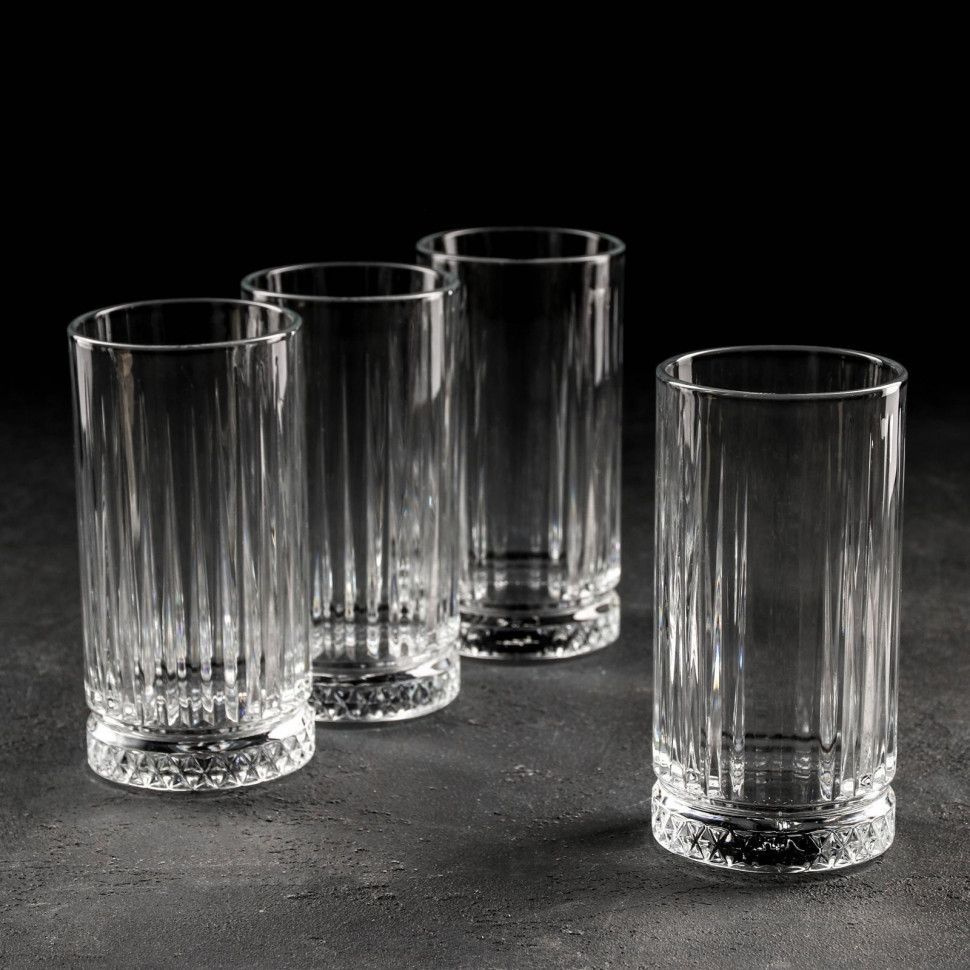 Набор стаканов для напитков Pasabahce "Elysia", 445 мл, стекло, 4 шт  #1