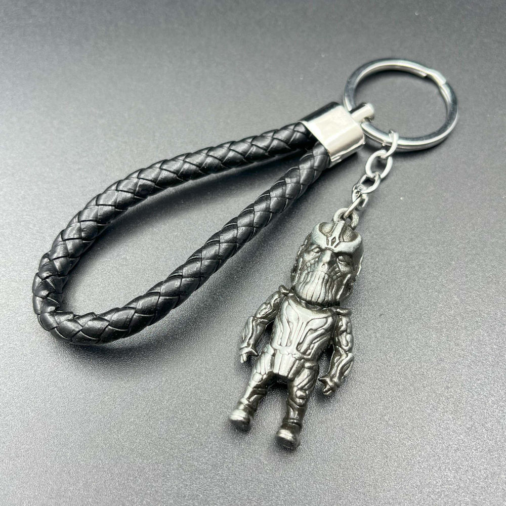 Брелок для ключей "Танос" с карабином (цвет: темное серебро)  #1