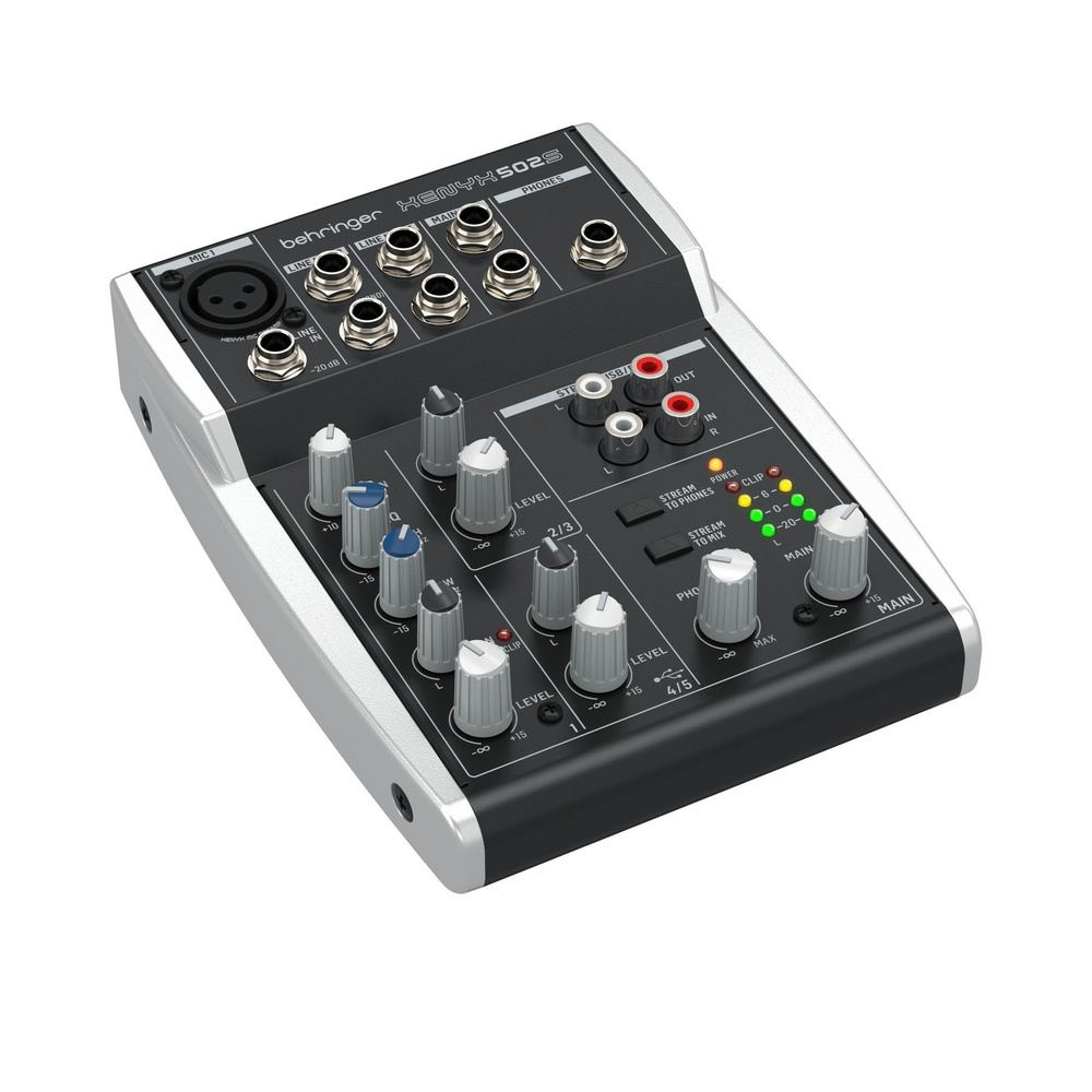 BEHRINGER XENYX 502S микшерный пульт, 5 входов, 2 шины выходов, предусилители XENYX  #1