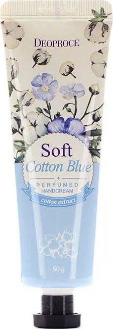 DEOPROCE / Диопрос Soft Cotton Blue Perfumed Hand Cream Крем для рук парфюмированный с экстрактом хлопка #1