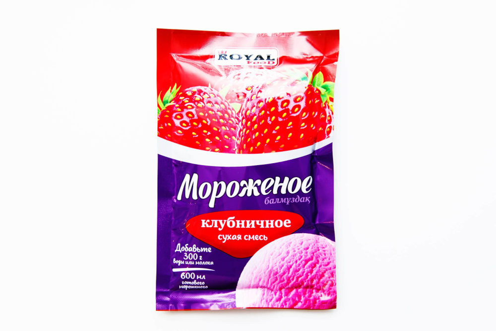 Мороженое сухое Роял Фуд КЛУБНИЧНОЕ ROYAL FOOD 100гр 3шт #1