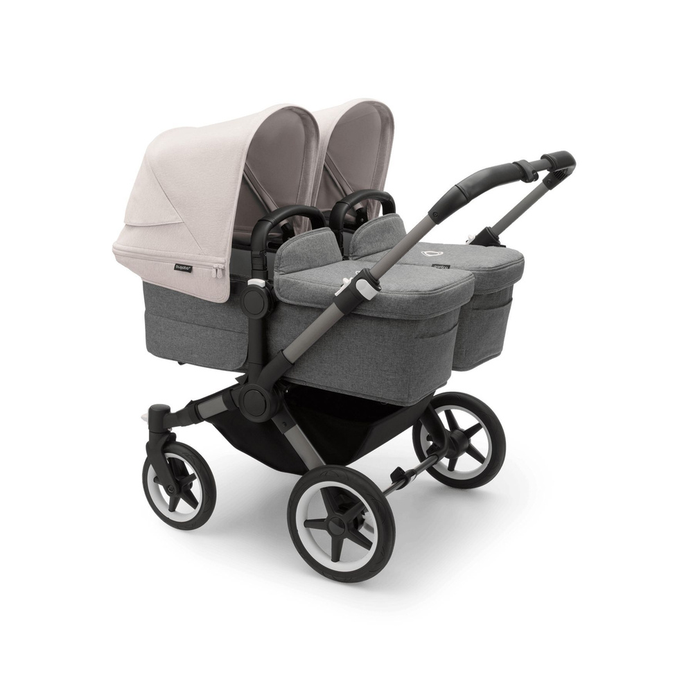 Коляска для двойни Bugaboo Donkey 5 Twin Graphite/ Grey melange/ Misty White #1