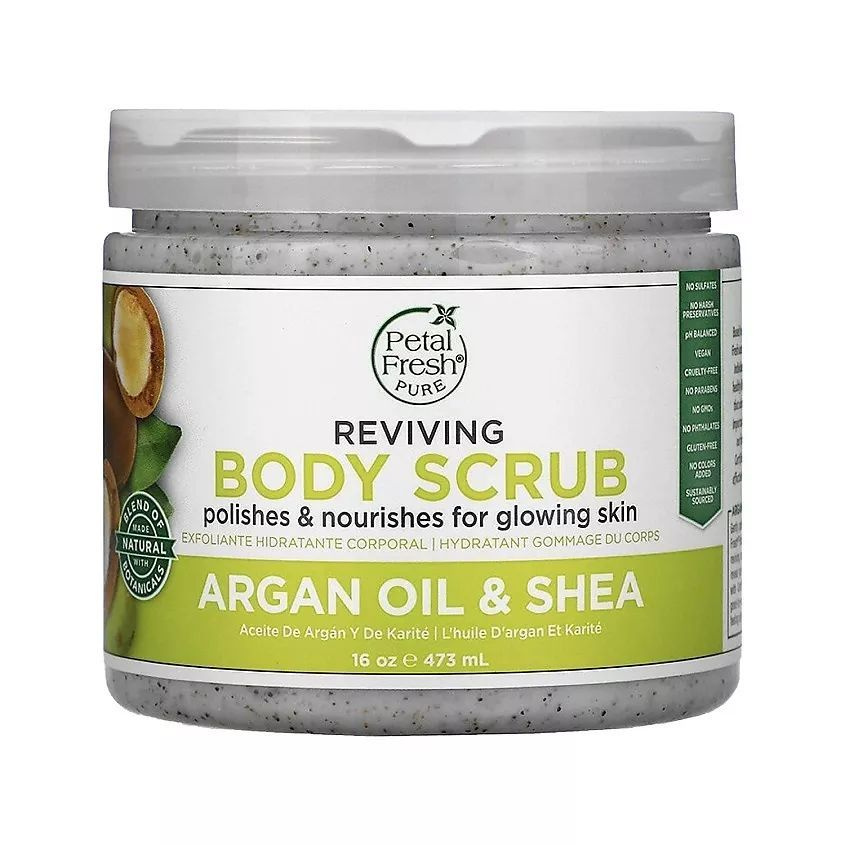 PETAL FRESH Скраб для тела восстанавливающий кожу с аргановым маслом и маслом Ши Reviving Body Scrub, #1