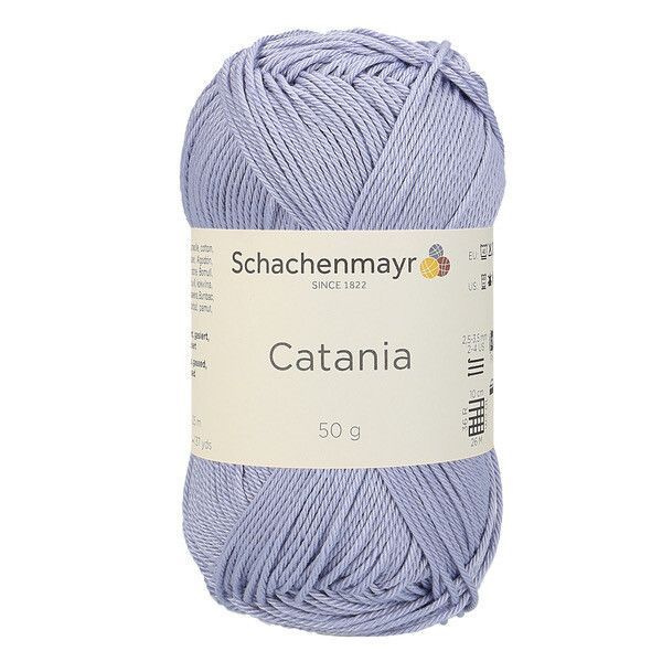 Хлопковая мерсеризованная пряжа для вязания Catania Schachenmayr (100% хлопок, 50г/125м), 2 мотка, цвет #1