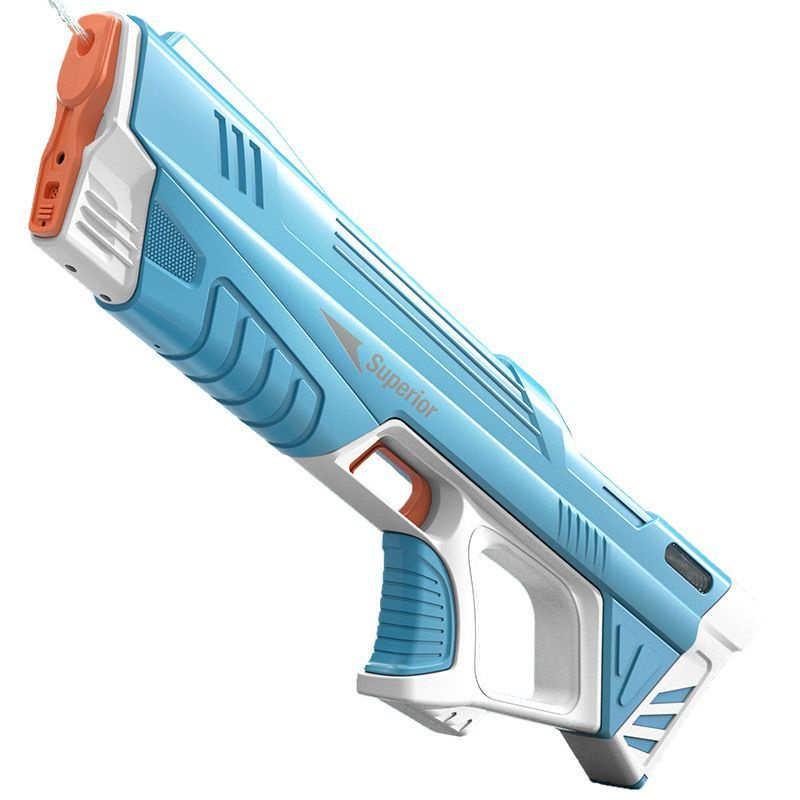 Водный пистолет бластер электрический с автоматическим водопоглощением, цвет - синий, 280 мл  #1