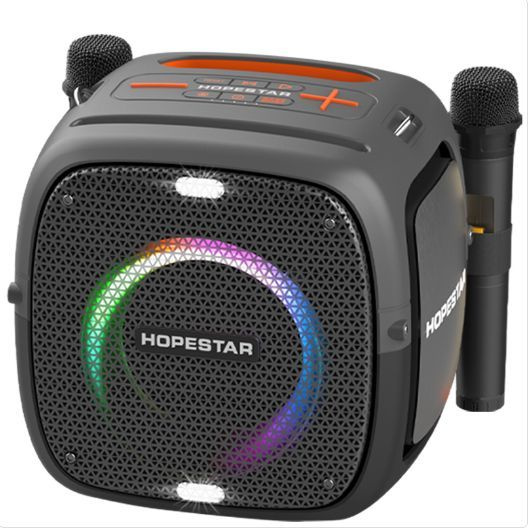 Портативная Bluetooth Колонка Hopestar Party One 80 Вт, с двумя беспроводными микрофонами/портативная #1