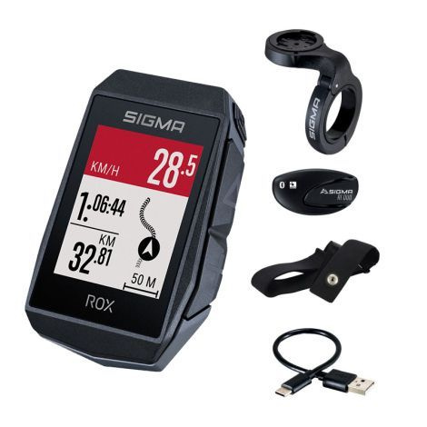 Велокомп. 4-001032 ROX 11.1 EVO (Black) HR Set 150 функций, с датчиком пульса, GPS, BLUETOOTH (Android, #1