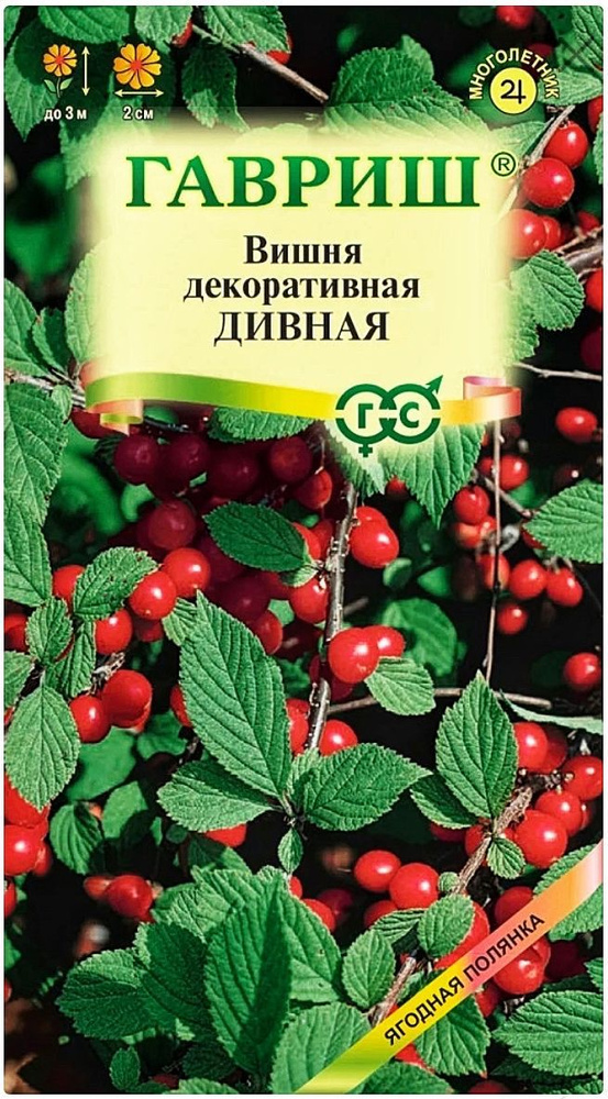 Вишня Дивная (войлочная), 1 пакет, семена 0,5 гр, Гавриш #1