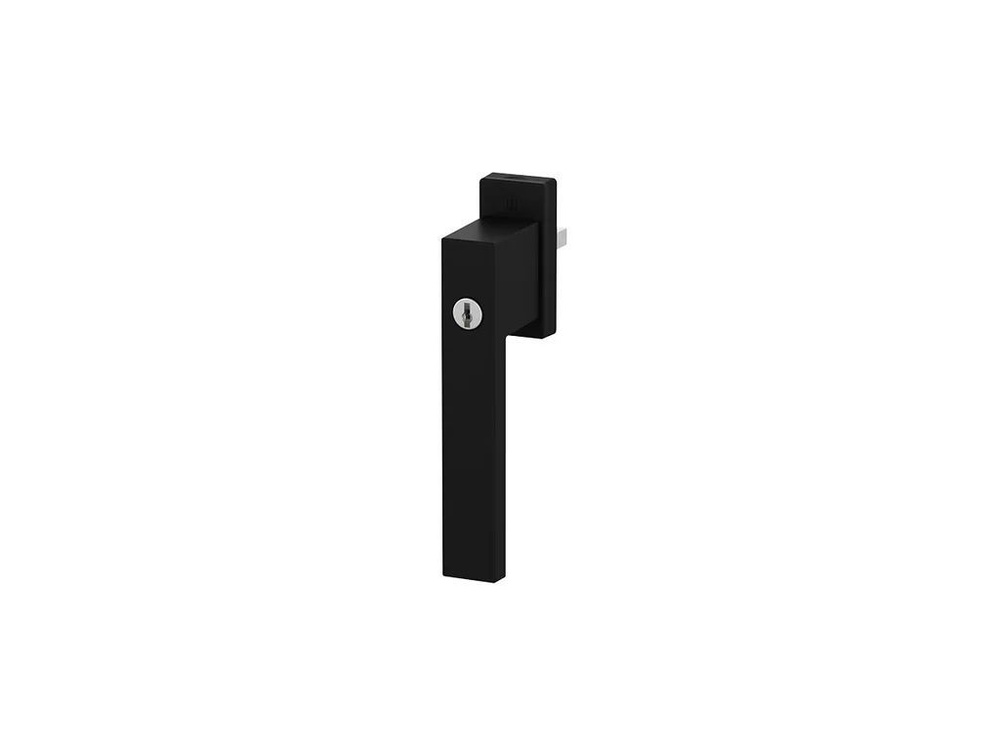 Ручка оконная с ключом Internika DUBLIN 35 мм, алюминиевая, 2 винта, черный матовый RAL9005M  #1