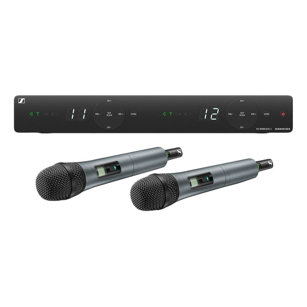 Sennheiser Вокальная радиосистема XSW 1-825 DUAL-B UHF Dual-Vocal Set with Two e825 Handheld Microphones #1