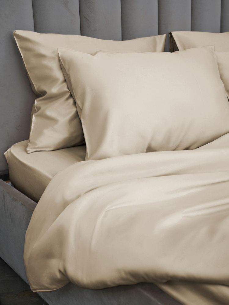 8 HORAS of silk / Комплект постельного белья Sand евро-макси тенсель простыня на резинке  #1