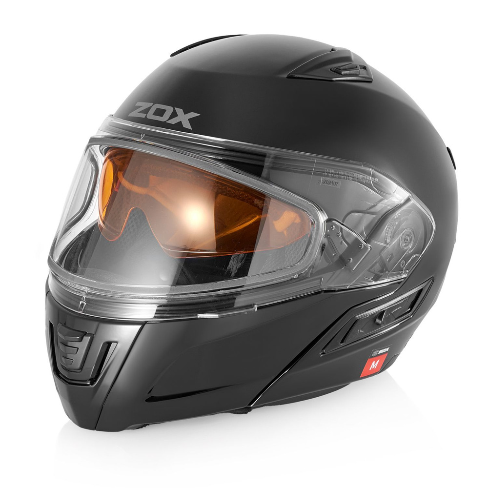 Шлем снегоходный ZOX Condor, двойное стекло, глянец, черный, размер XS  #1