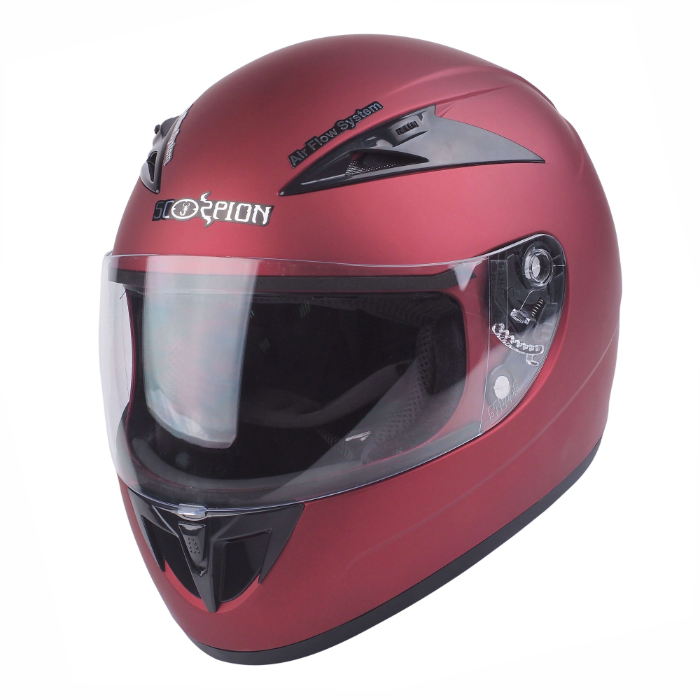 Шлем для мотоциклистов Studds SCORPION Solid Matt Wine Red M мотоэкипировка мотозащита  #1