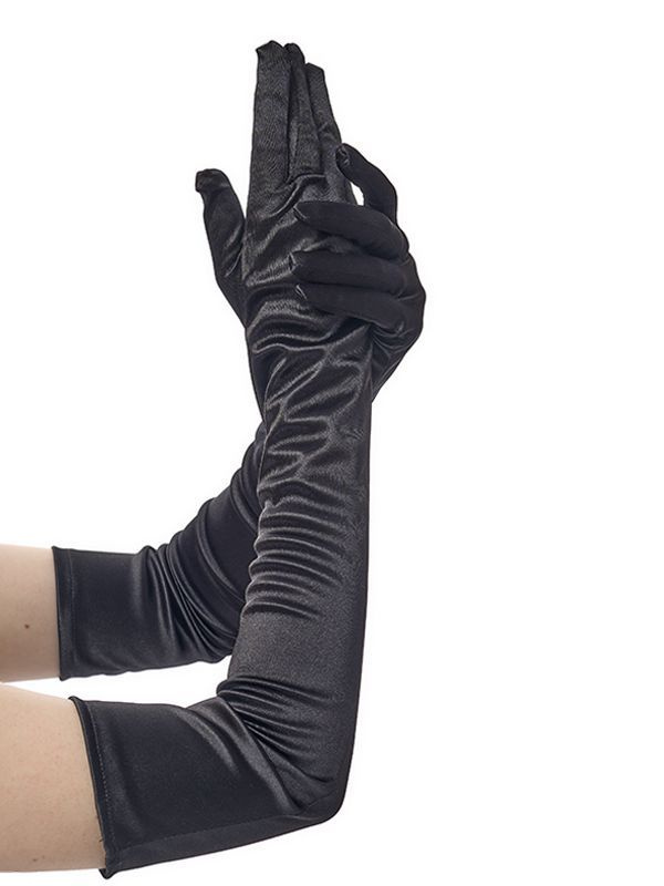 АРТЭ Перчатки женские атласные выше локтя, 55 см, Цв: Черный  #1