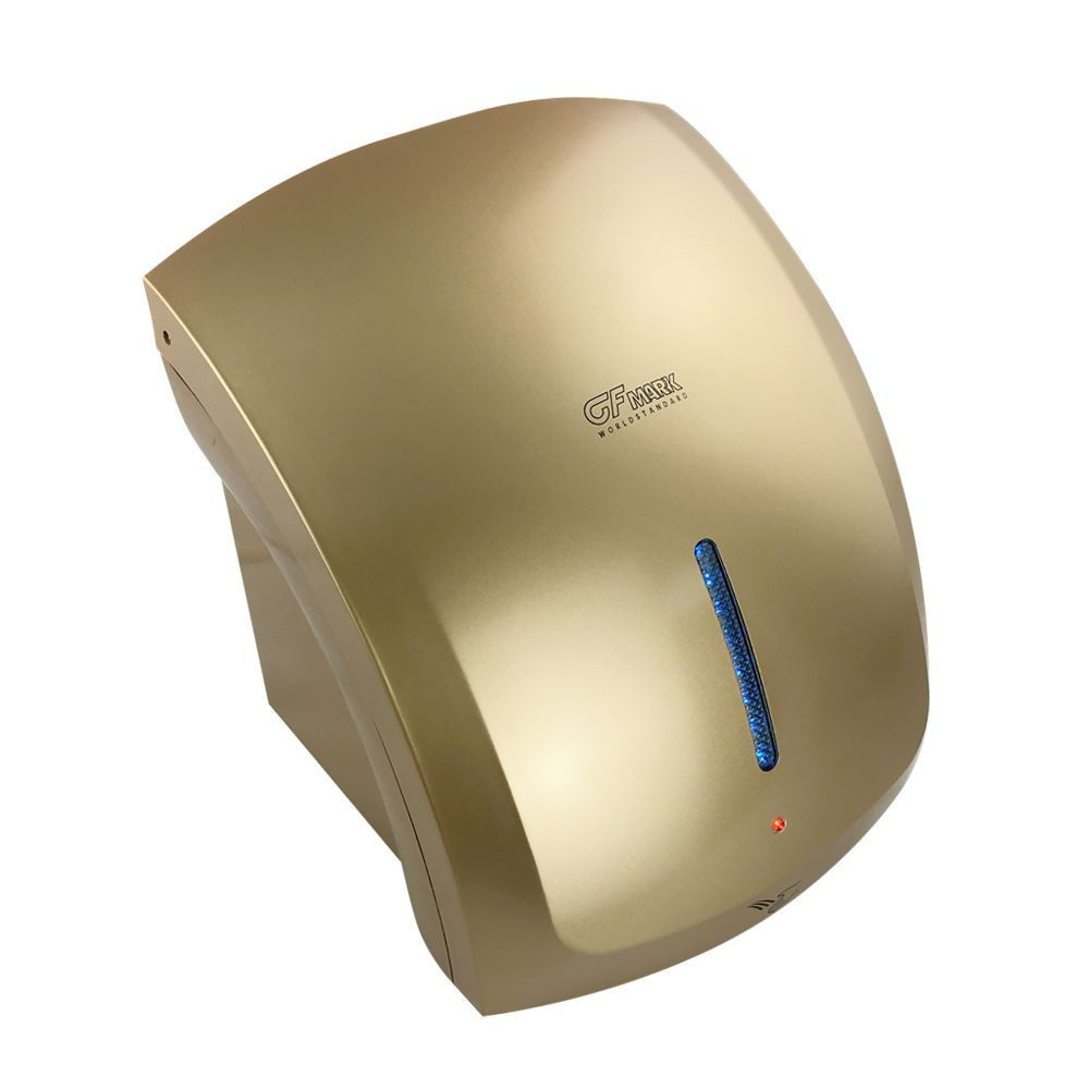 GFmark - Сушилка для рук, корпус пластик АБС цвет сатин золото, с неоновой подсветкой, КЛАССИКА, 1800W #1