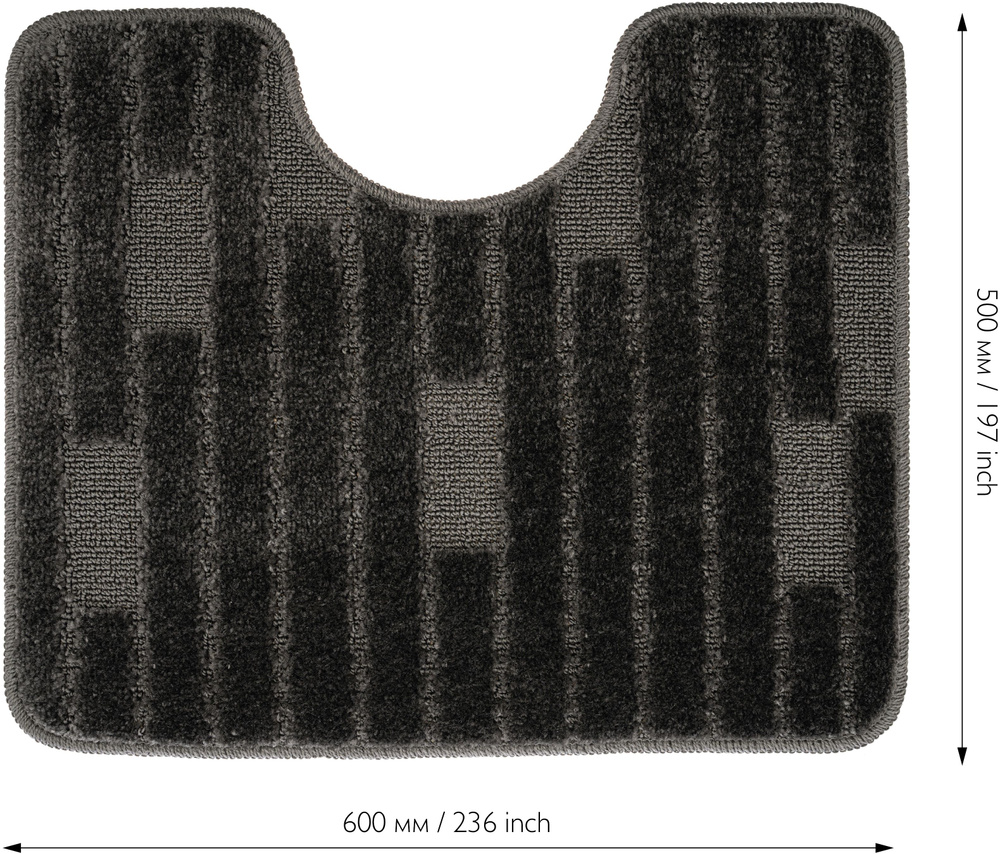 Коврик для туалета 60х50 см, полипропилен #1