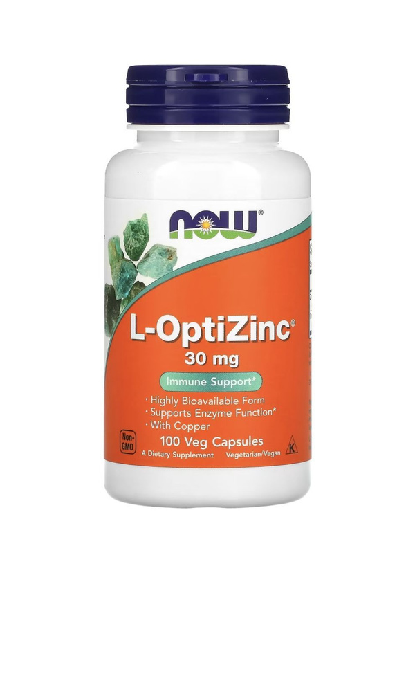 L-ОптиЦинк NOW L-OptiZinc 30 mg 100 капсул #1