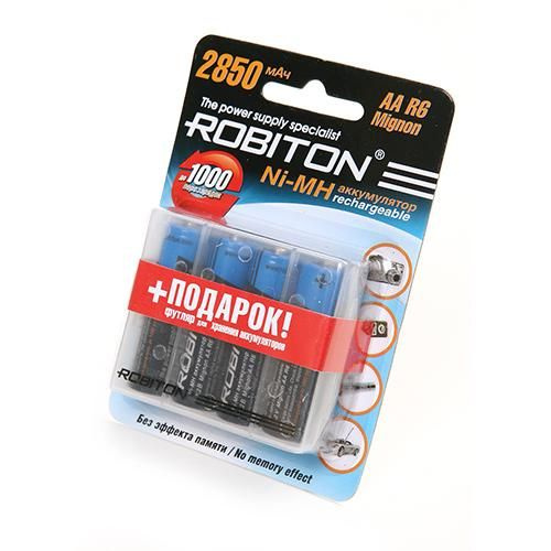 Аккумулятор Robiton AA 2850mAh Ni-Mh BL4 Box 2850MHAA-4/box, 4шт. #1