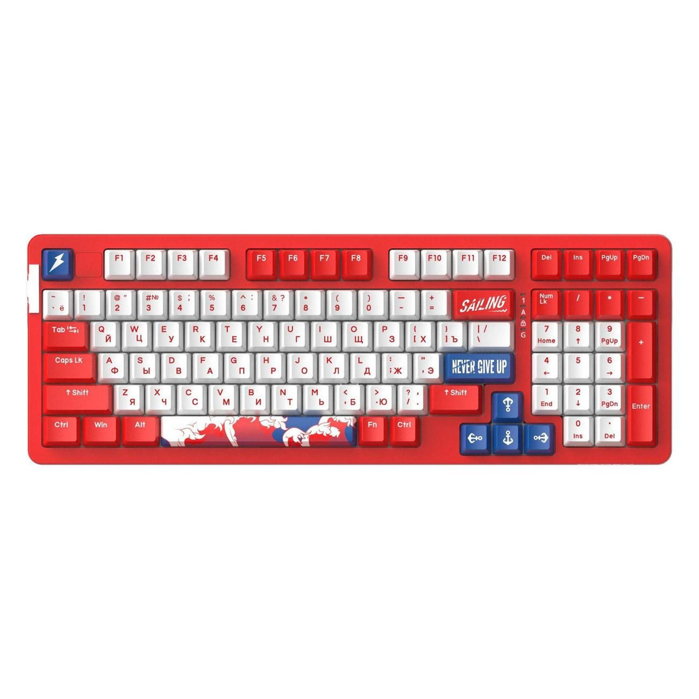 Игровая клавиатура проводная Dareu A98 Sailing-Red (русская раскладка)  #1
