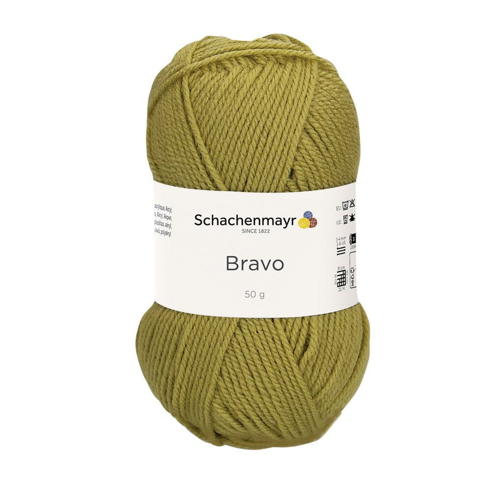 Пряжа Schachenmayr Originals Bravo 50г/133м, 9801211, цвет 08075 оливковый #1