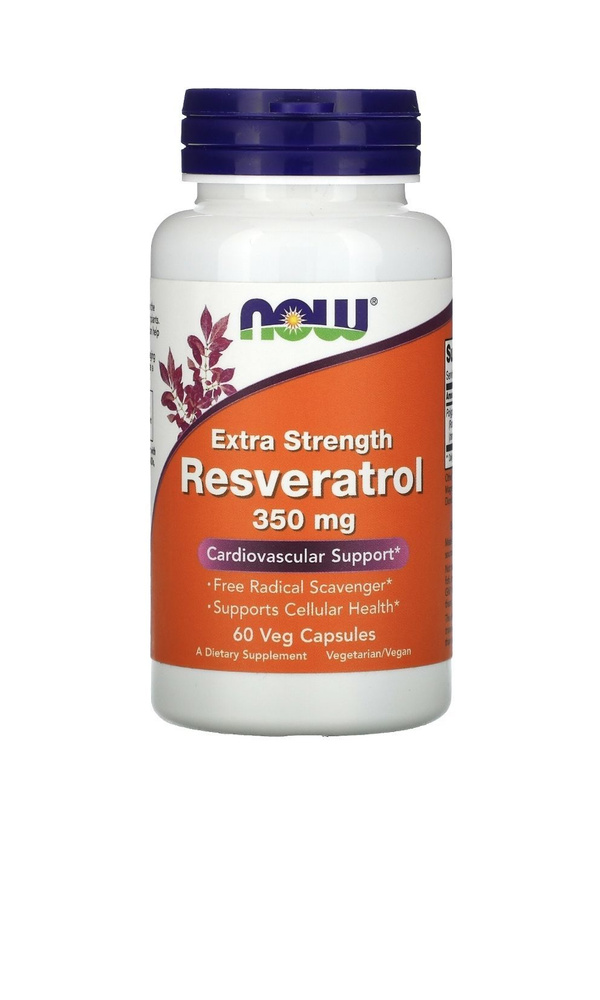 Ресвератрол Усиленного Действия NOW Extra Strength Resveratrol 350 mg 60 капсул  #1